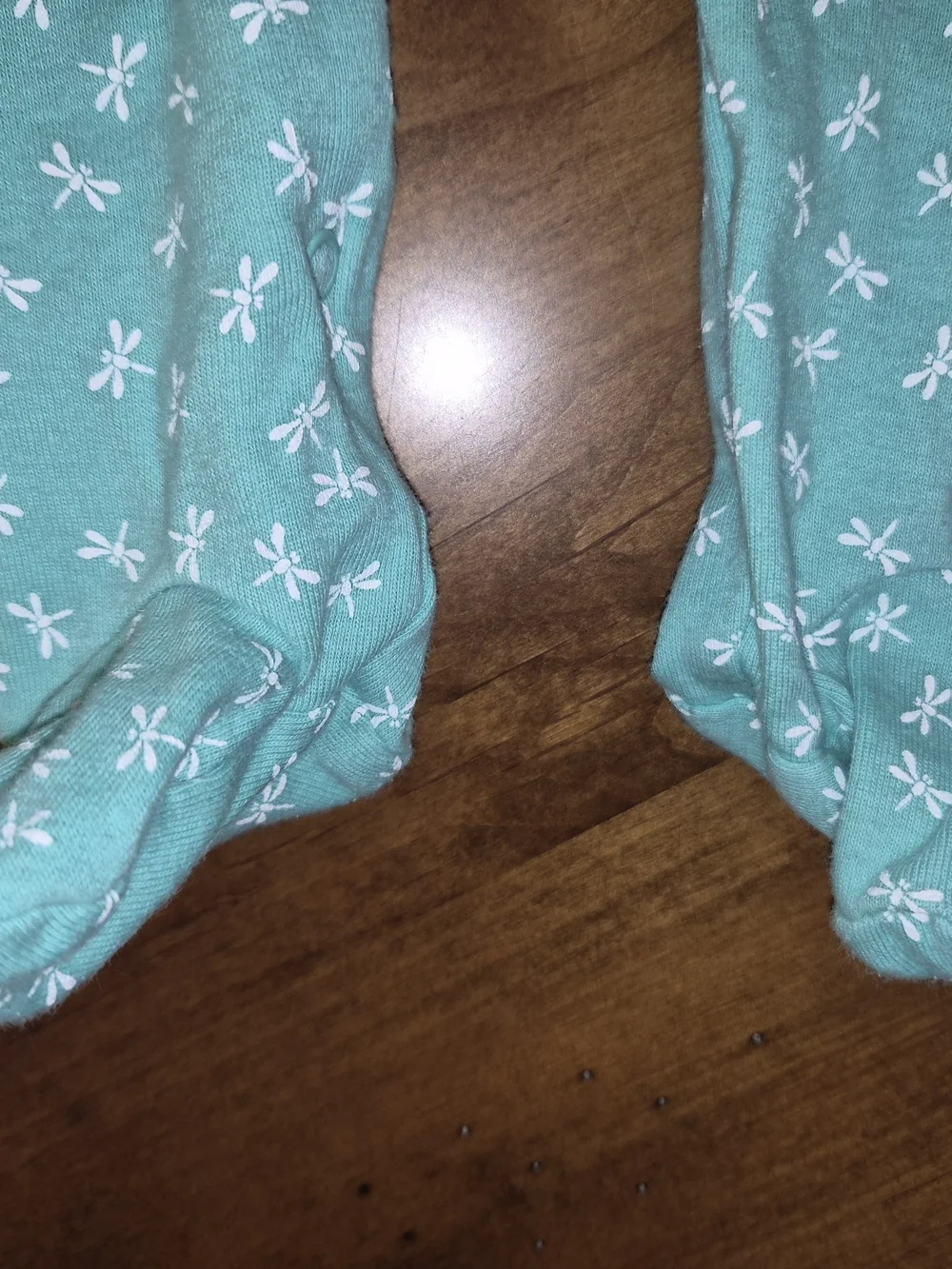 Carter's Teal Mint Footed One-Piece Onesie with White Dragonfly Print 6 Months